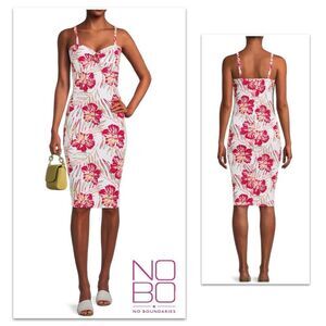 No Boundaries Juniors' Floral Midi Dress, Small